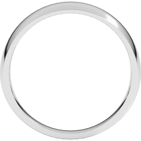 Platinum 6 mm Tapered Comfort-Fit Half Round Band Size 7