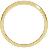 14K Yellow Gold 6 mm Tapered Comfort-Fit Half Round Band Size 9