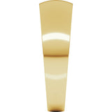 14K Yellow Gold 6 mm Tapered Comfort-Fit Half Round Band Size 9