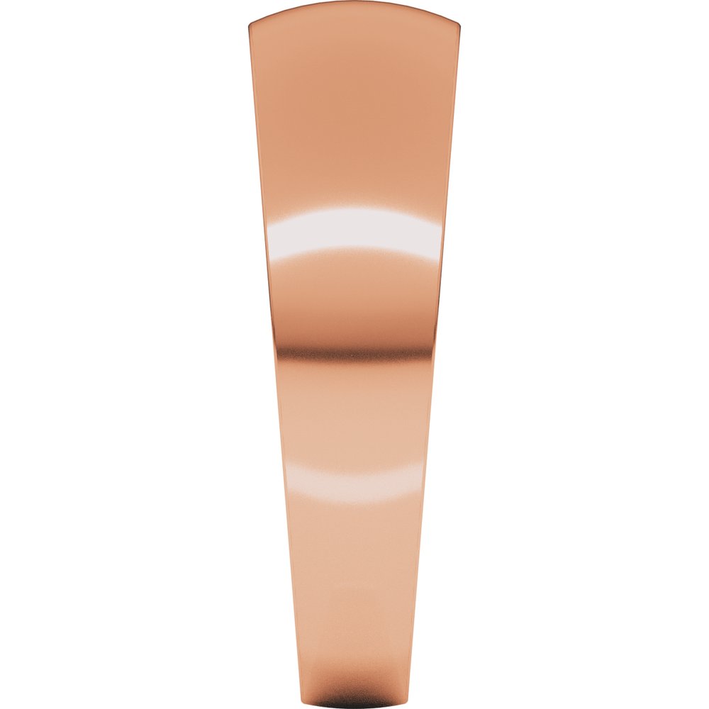 14K Rose Gold 6 mm Tapered Comfort-Fit Half Round Band Size 7