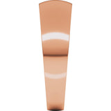 14K Rose Gold 6 mm Tapered Comfort-Fit Half Round Band Size 7