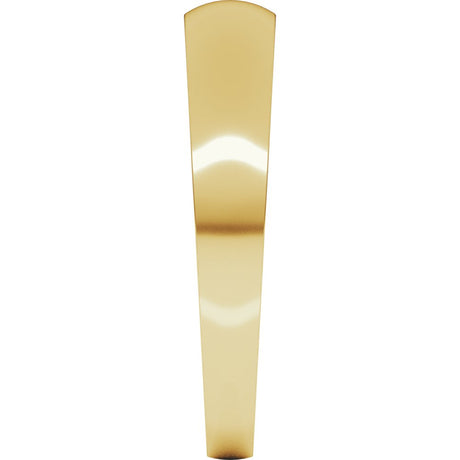 18K Yellow Gold 4 mm Tapered Comfort-Fit Half Round Band Size 7