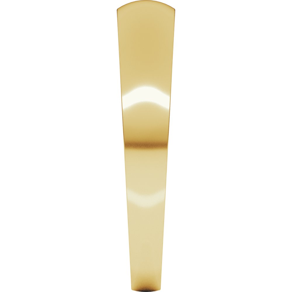 14K Yellow Gold 4 mm Tapered Comfort-Fit Half Round Band Size 8.5