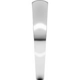 14K White Gold 4 mm Tapered Comfort-Fit Half Round Band Size 8.5