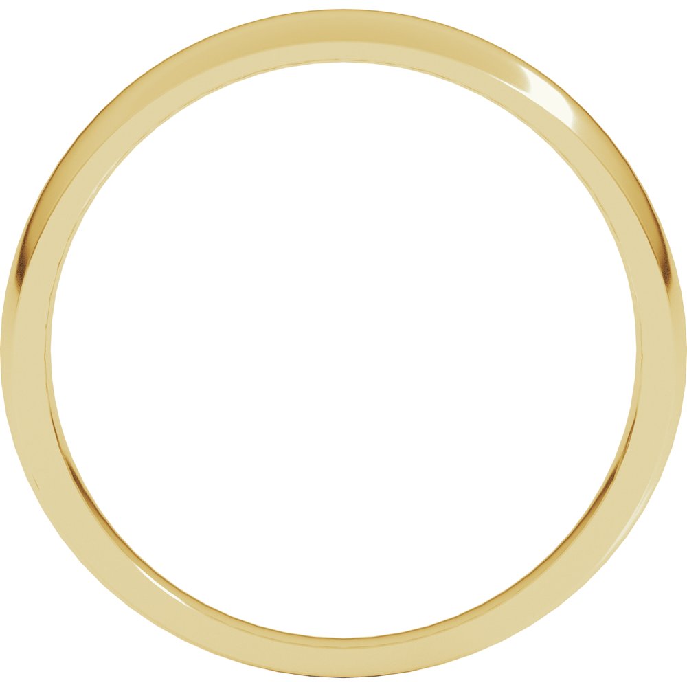 14K Yellow Gold 4 mm Tapered Comfort-Fit Half Round Band Size 8.5