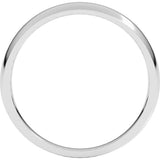 14K White Gold 4 mm Tapered Comfort-Fit Half Round Band Size 8.5