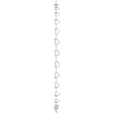Sterling Silver Engravable Heart Link 7" Bracelet