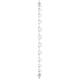 Sterling Silver Engravable Heart Link 7" Bracelet
