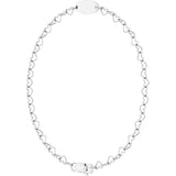 Sterling Silver Engravable Heart Link 7" Bracelet
