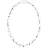 Sterling Silver Engravable Heart Link 7" Bracelet