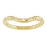 14K Yellow Gold .05 CTW Natural Diamond Contour Band
