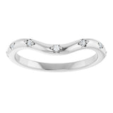 Platinum .05 CTW Lab-Grown Diamond Contour Band