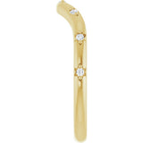 14K Yellow Gold .05 CTW Natural Diamond Contour Band