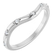 14K White Gold .05 CTW Lab-Grown Diamond Contour Band
