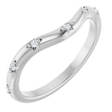 14K White Gold .05 CTW Lab-Grown Diamond Contour Band
