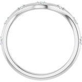 Platinum .05 CTW Lab-Grown Diamond Contour Band