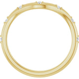 14K Yellow Gold .05 CTW Natural Diamond Contour Band
