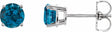 14K White Gold 5 mm Natural London Blue Topaz Earrings