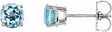 14K White Gold 5 mm Natural Sky Blue Topaz Earrings