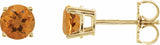 14K Yellow 5 mm Natural Citrine Earrings