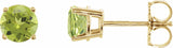 14K Yellow 5 mm Natural Peridot Earrings