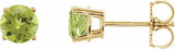 14K Yellow Gold 5 mm Natural Peridot Earrings