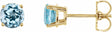 14K Yellow 5 mm Natural Sky Blue Topaz Earrings