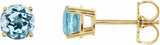 14K Yellow 5 mm Natural Sky Blue Topaz Earrings