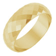 14K Yellow Gold 6 mm Diamond Pattern Band Size 7
