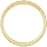 14K Yellow Gold 6 mm Diamond Pattern Band Size 10