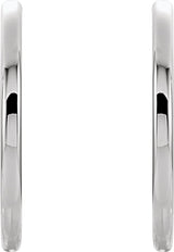 14K White Hinged 24 mm Hoop Earrings