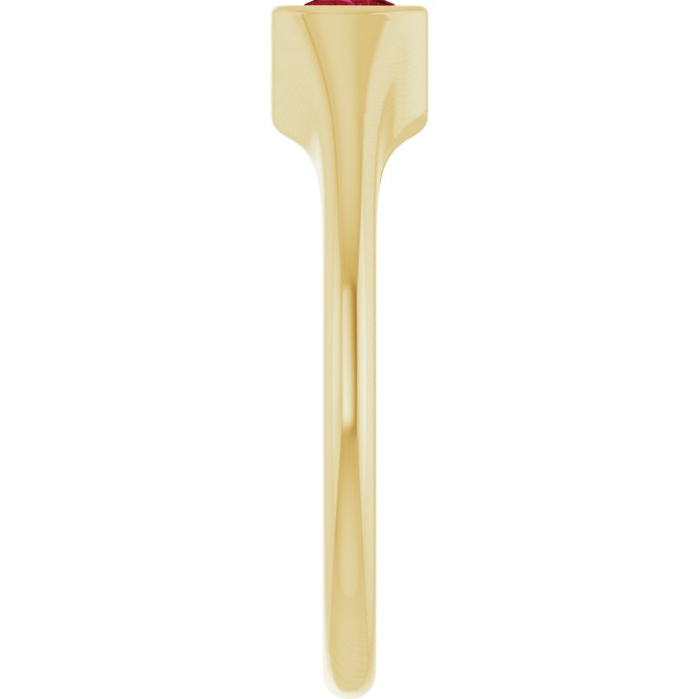 14K Yellow Gold Lab-Grown Ruby Two-Stone Ring
