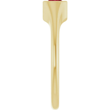 14K Yellow Gold Lab-Grown Ruby Two-Stone Ring
