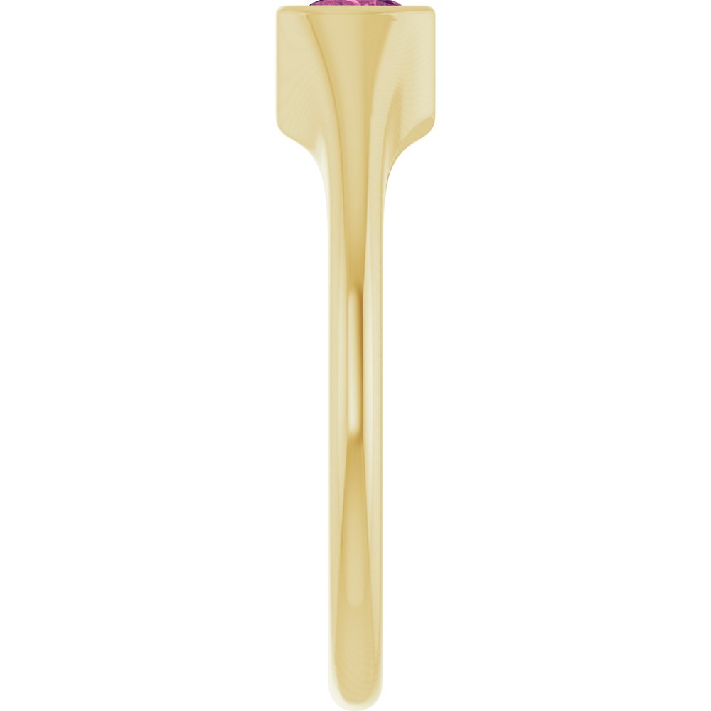 14K Yellow Gold Natural Pink Tourmaline Two-Stone Ring