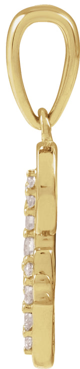 14K Yellow Gold .08 CTW Natural Diamond Initial G 18" Necklace