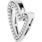 14K White Gold 1/5 CTW Natural Diamond Heart Slide Pendant