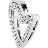 14K White Gold 1/5 CTW Natural Diamond Heart Slide Pendant