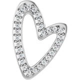 14K White Gold 1/5 CTW Natural Diamond Heart Slide Pendant