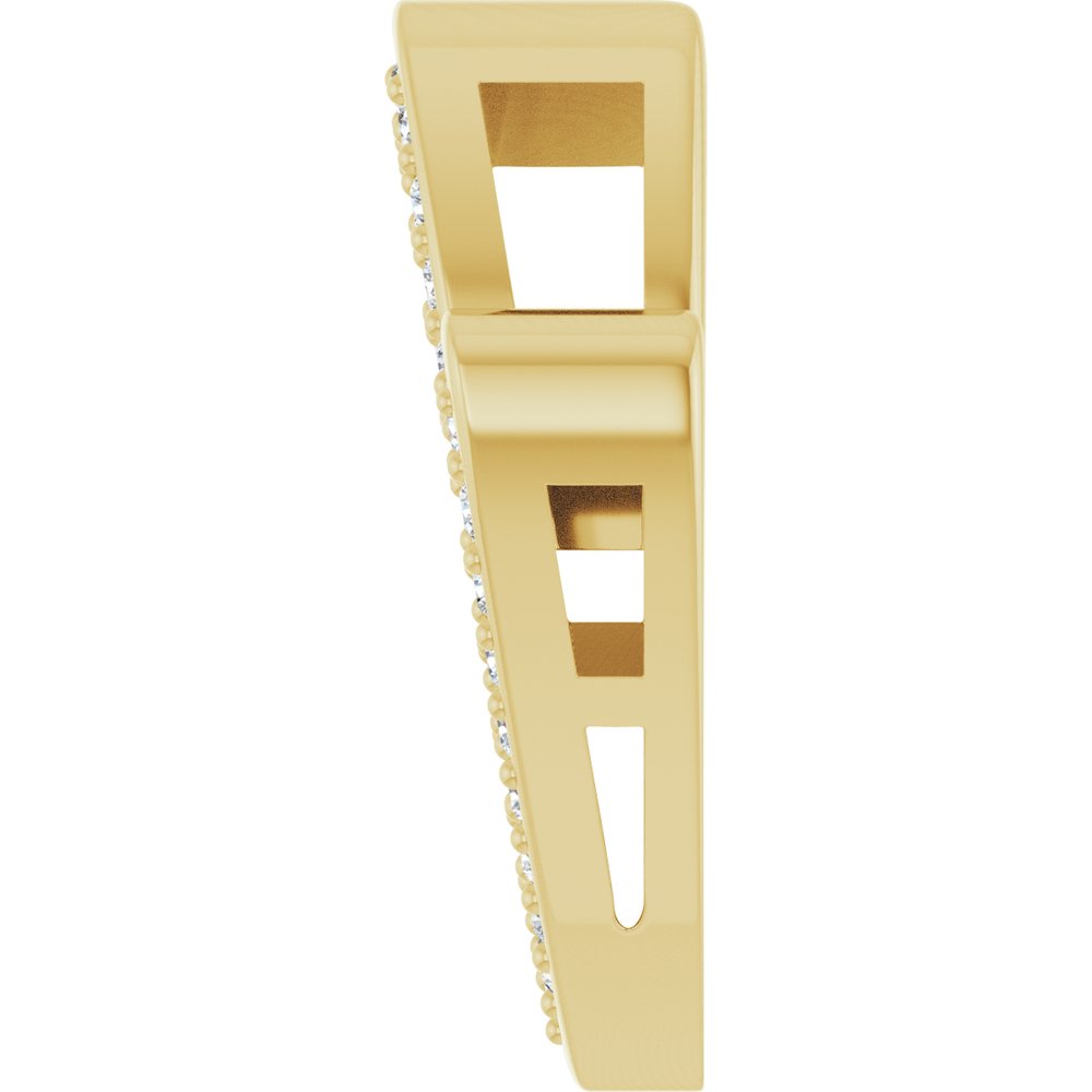 14K Yellow Gold 1/5 CTW Natural Diamond Heart Slide Pendant