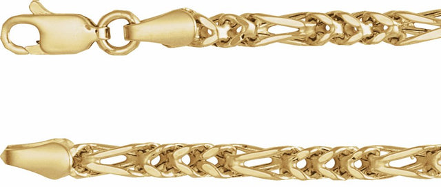 14K Yellow Gold 3.2 mm Franco 24" Chain