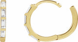 14K Yellow Gold 1/3 CTW Lab-Grown Diamond Hoop Earrings