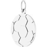 Sterling Silver Engravable Soccer Pendant