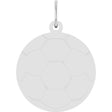 Sterling Silver Engravable Soccer Pendant