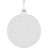 Sterling Silver Engravable Soccer Pendant
