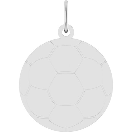 Sterling Silver Engravable Soccer Pendant