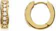 14K Yellow Gold Vermeil 1/6 CTW Lab-Grown Diamond 12.24 mm Hoop Earrings