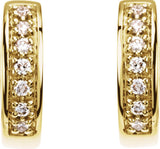 14K Yellow Gold Vermeil 1/6 CTW Lab-Grown Diamond 12.24 mm Hoop Earrings