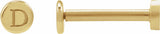14K Yellow Gold 3 mm Engravable Disc Earrings