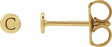 14K Yellow Gold 3 mm Engravable Disc Earrings