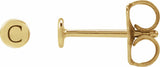 14K Yellow Gold 3 mm Engravable Disc Earrings